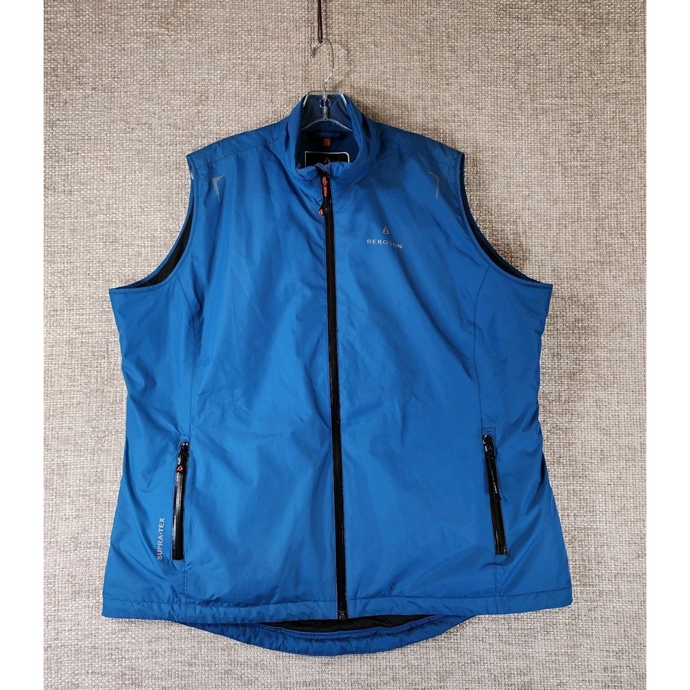 Bergson Supra-Tex 12K Waterproof Vest Unisex 4XL Chest 52" Blue Insulated EUC